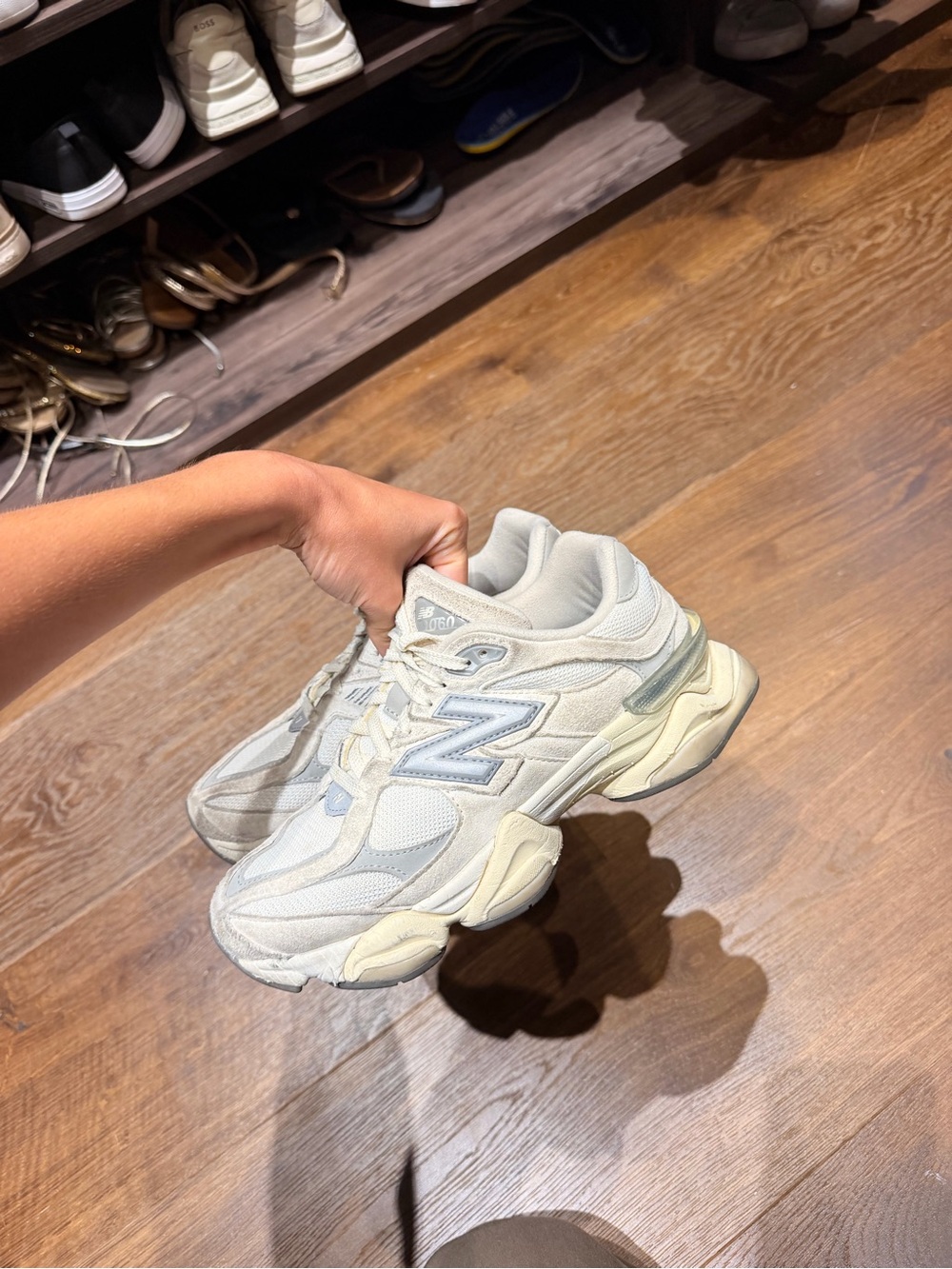 New Balance sea salt white
